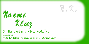 noemi kluz business card